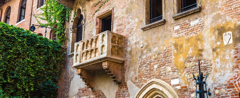 Romeo and Juliet  balcony  in Verona