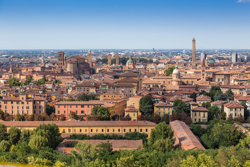medieval town of Bologna, Italy