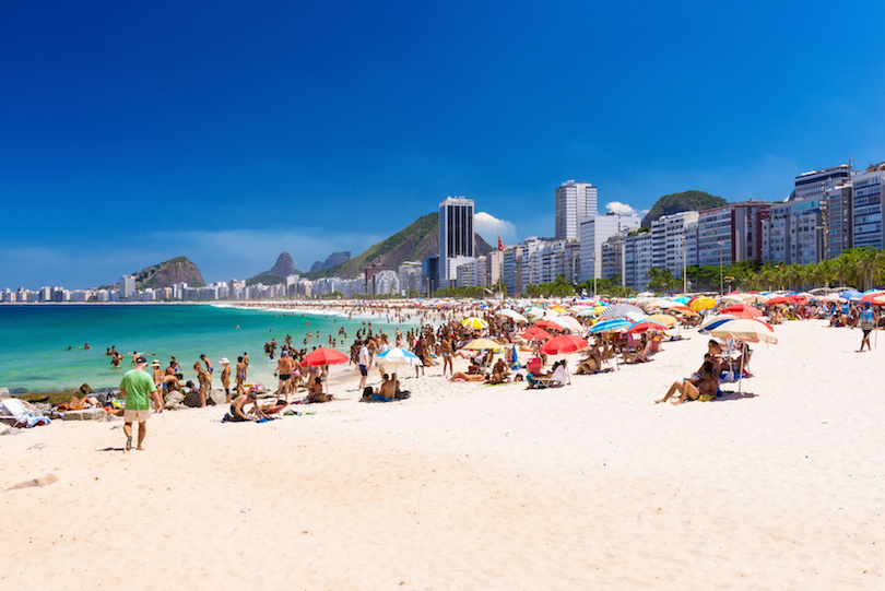 Copacabana beach in Rio de Janeiro
